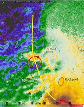 Small vortices 1 to 2 miles across caused some of Harvey's strongest winds at landfall.